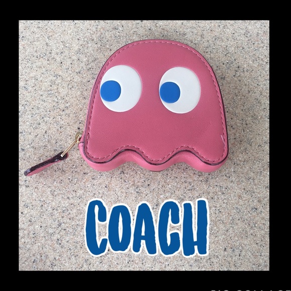 Coach Handbags - ❤️NWT❤️COACH leather PAC-MAN ghost coin case